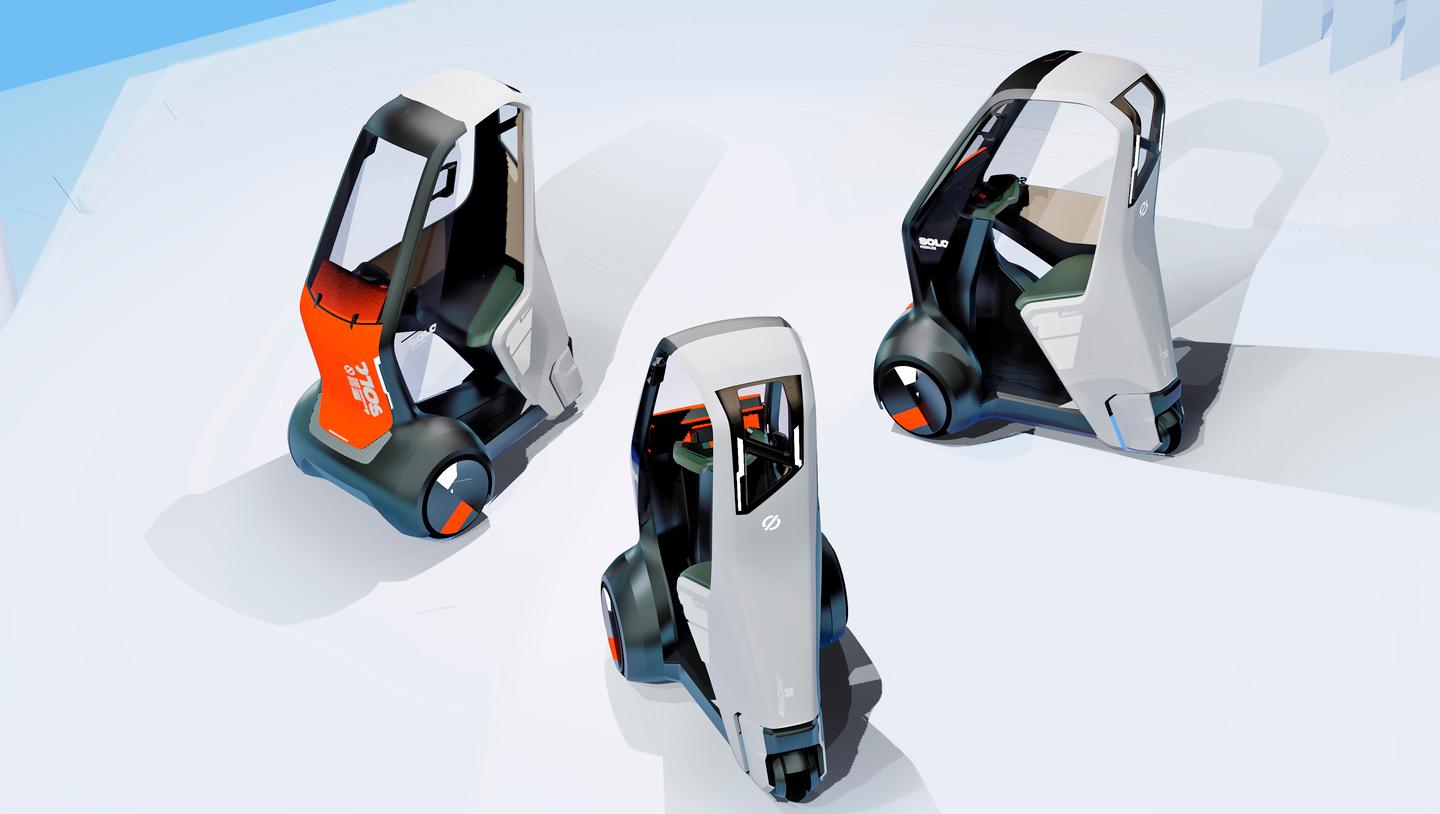 Renault's Mobilize brand is also exploring single-occupancy electric mobility with the three-wheeled Solo concept