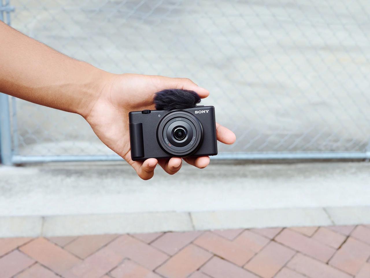 The ZV-1F weighs in at just 9.1 ounces with a battery and memory card installed, or 8.1 oz without