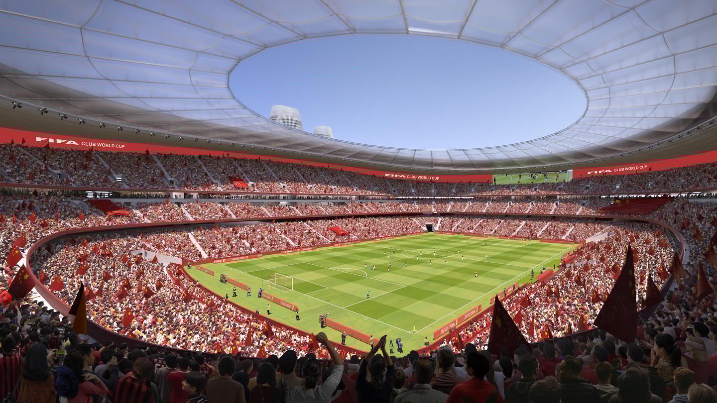 The Hangzhou International Sports Centre's main soccer stadium will have a capacity of 60,000 seats