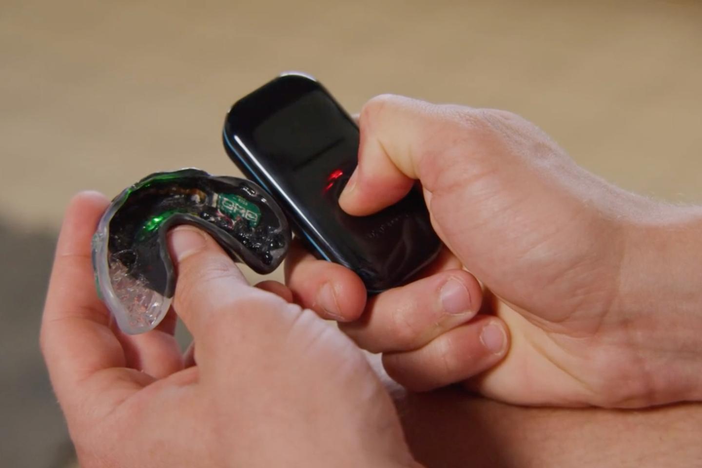 The Orb Smartguard can be synced with third-party apps and tracking devices (pictured)