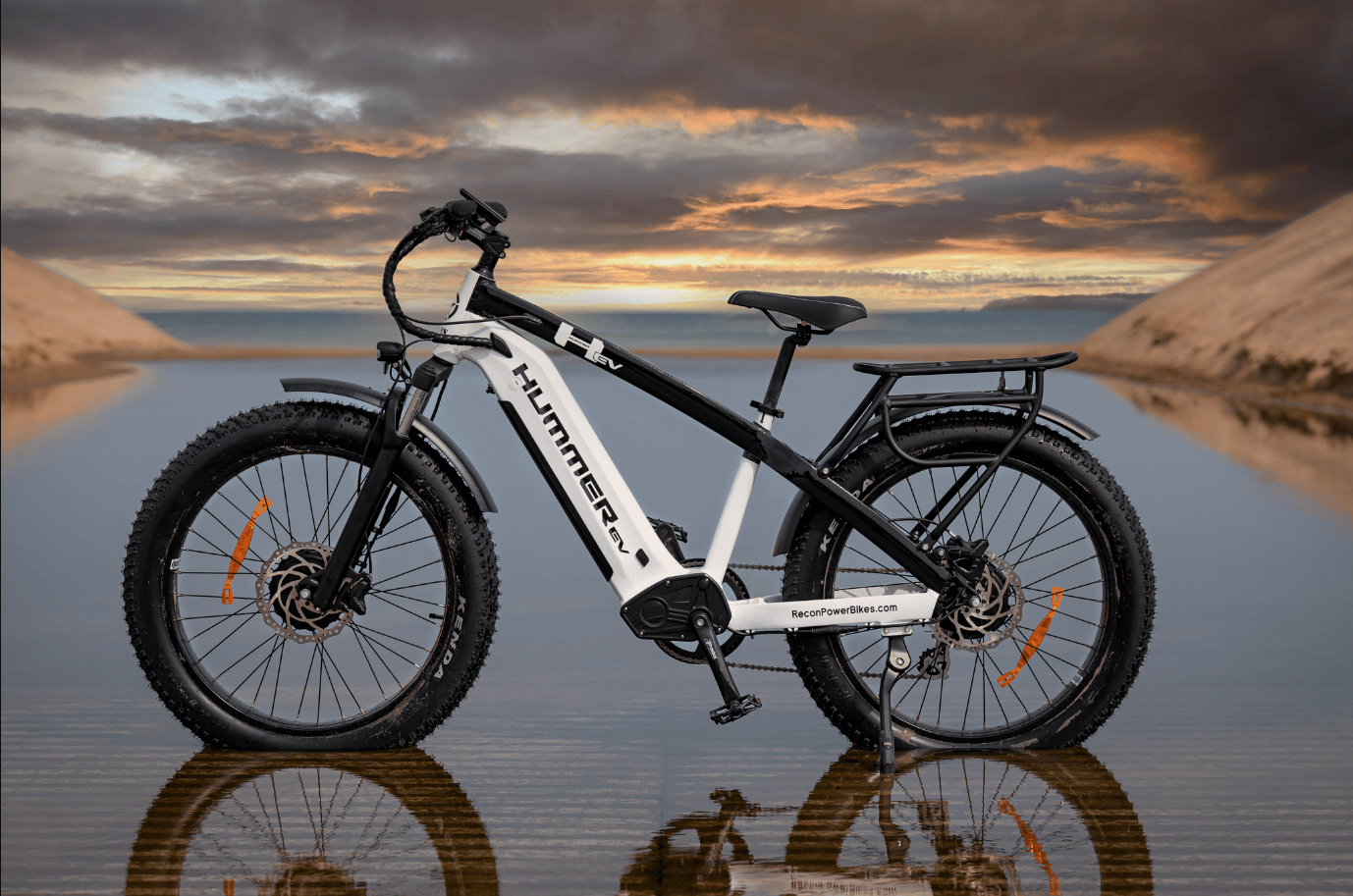 Recon says its Hummer-branded bike will offer a range up to 50 miles using RWD mode