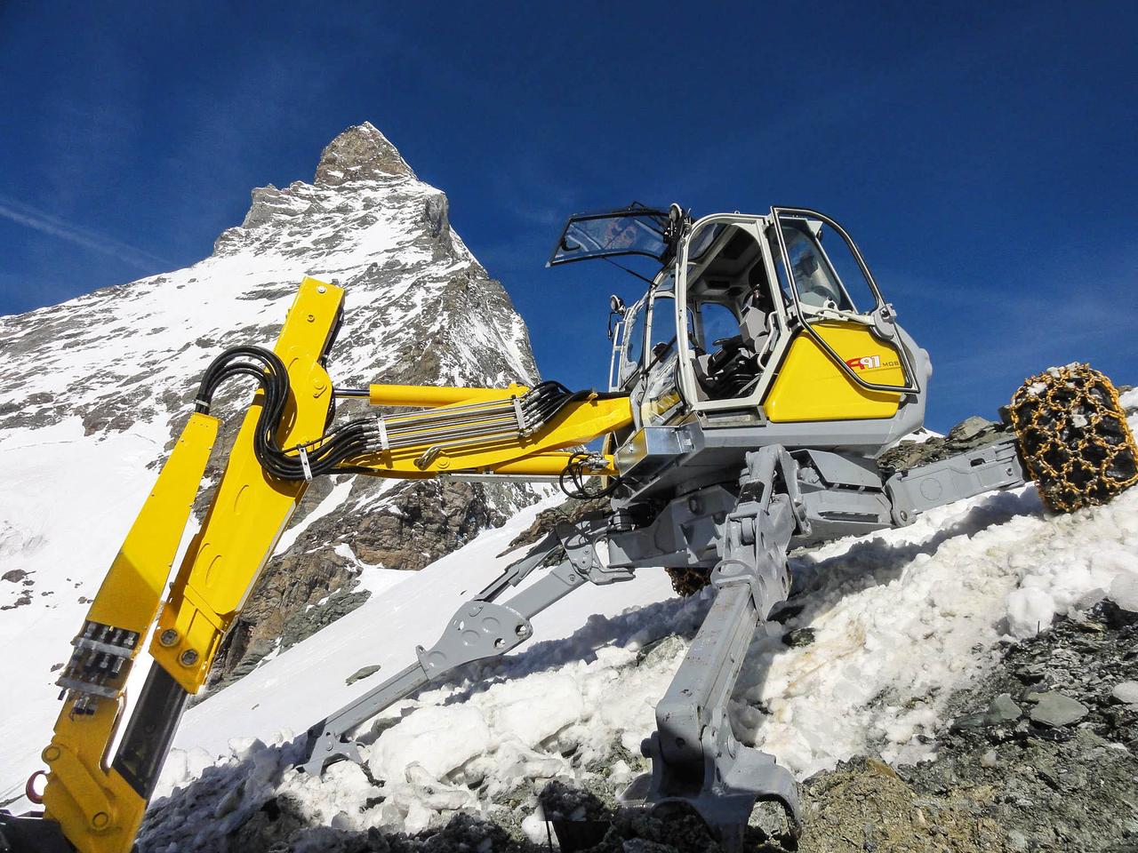 High-altitude work on steep mountain slopes is one area where the spiders shine