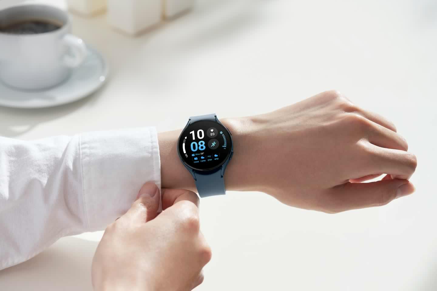 The Galaxy Watch5 is available with a 1.2-inch or 1.4-inch always-on AMOLED display, a Samsung version of Wear OS 3.5, a 3-in-1 sensor, a new temperature sensor, and is built to military durability standards
