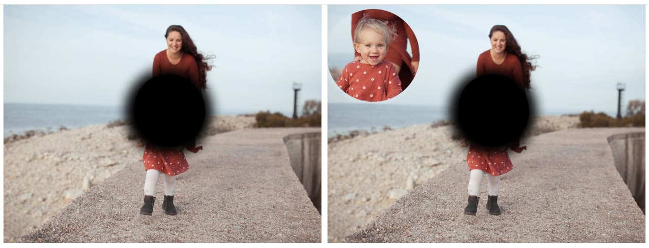 An example of how the Arges glasses relocate images from the center of the user's field of vision