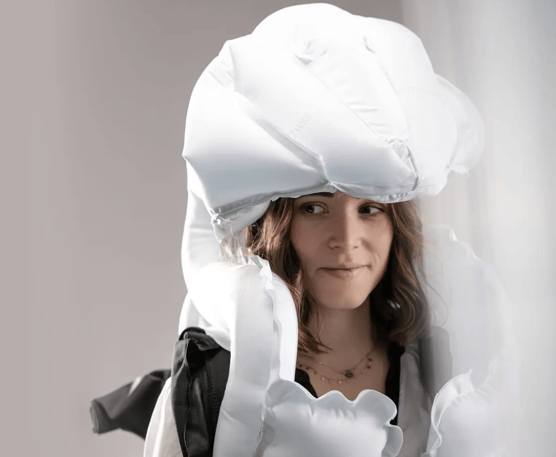 A look at the fully inflated Stan airbag