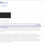 Read more about the article Experian Glitch Exposing Credit Files Lasted 47 Days