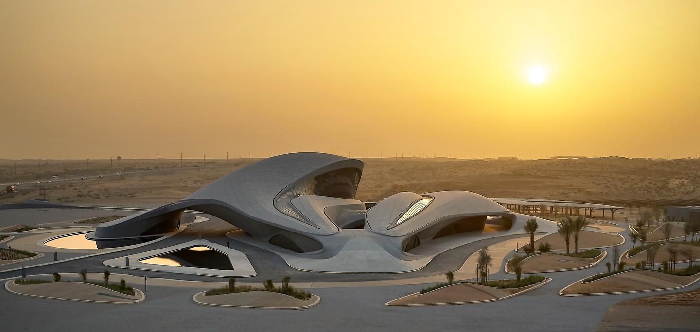 BEEAH Group Headquarters was designed by Zaha Hadid Architects and is located in Sharjah, UAE. The energy efficient office space is designed to look like an oversized sand dune