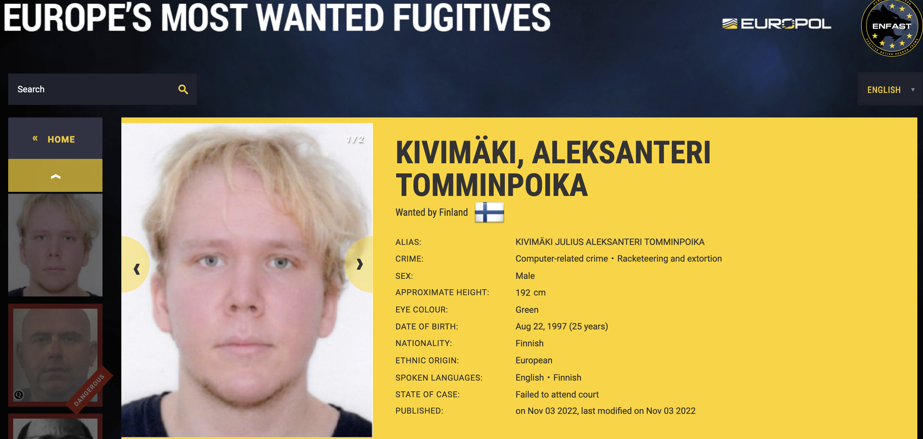 Finland’s Most-Wanted Hacker Nabbed in France