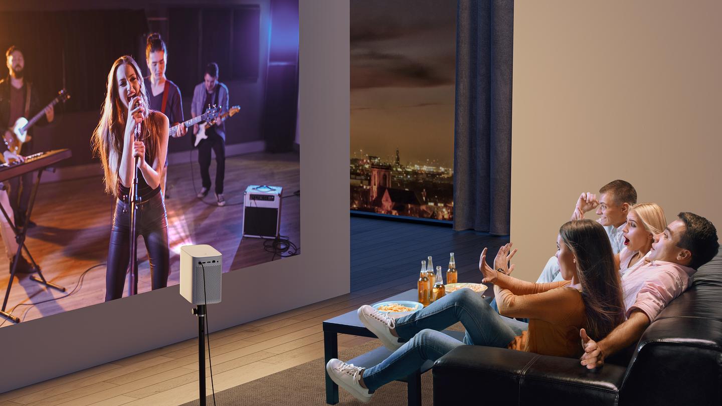 The Emotn N1 smart projector rocks a 2 x 5-W Dolby sound system