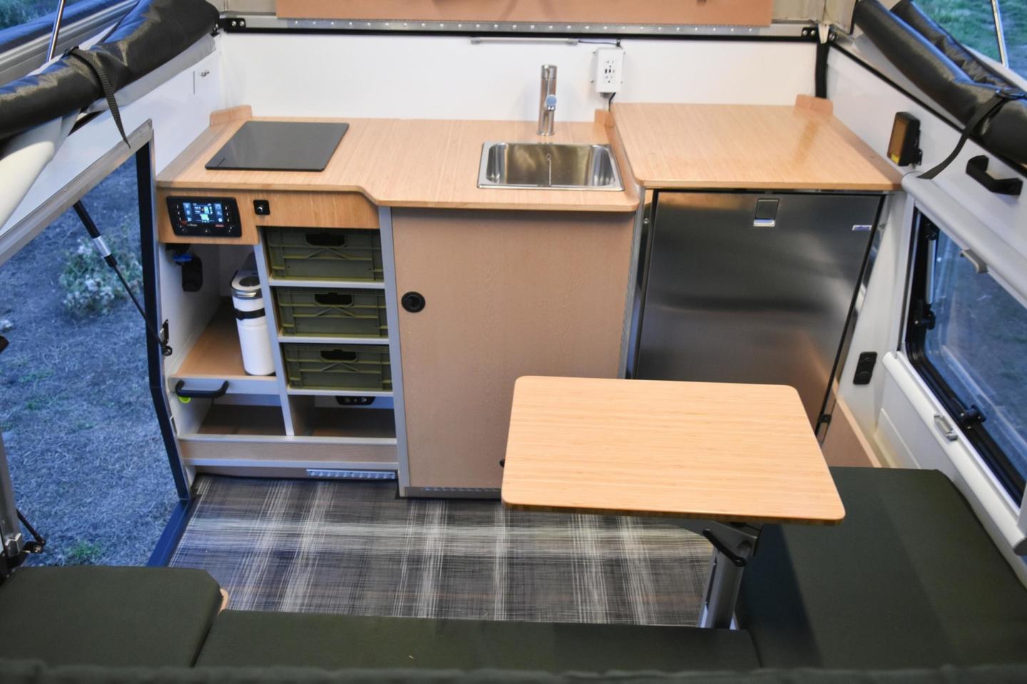 Enduro Campers offers the SuperTourer as a shell or a full camper with kitchen, multipurpose lounge area and bed