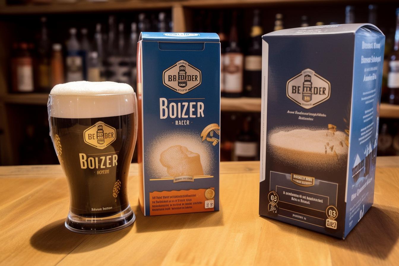 Klosterbrauerei Neuzelle has shown no images of its powdered beer at this stage, so we had an AI come up with some completely phony packaging ideas instead for your entertainment