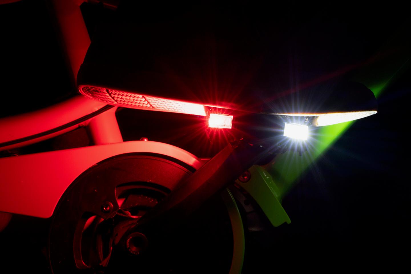 The Pros light up nicely at night