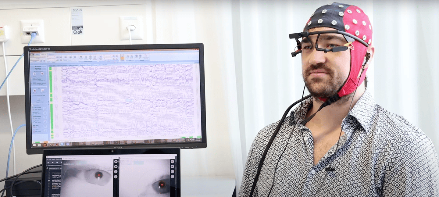 Researcher Dane Donegan demonstrates the Smart VNS system in action