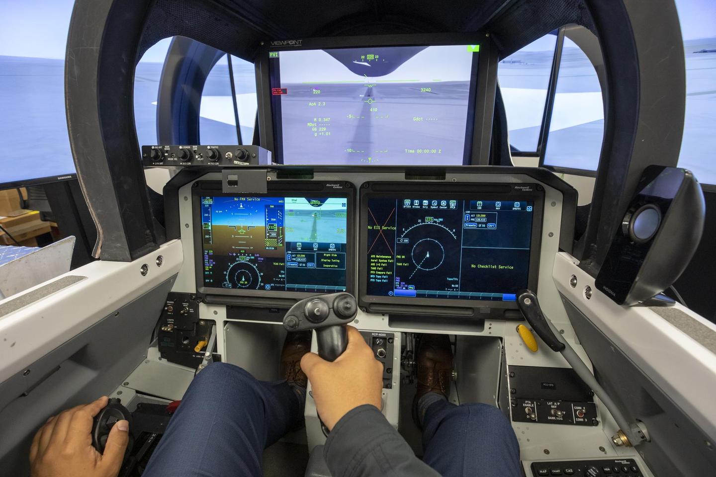The X-59's cockpit