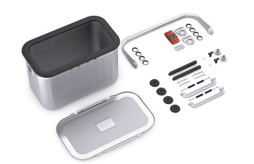 The Oyster is designed to be easily broken down into pieces for cleaning, changing out parts and recycling