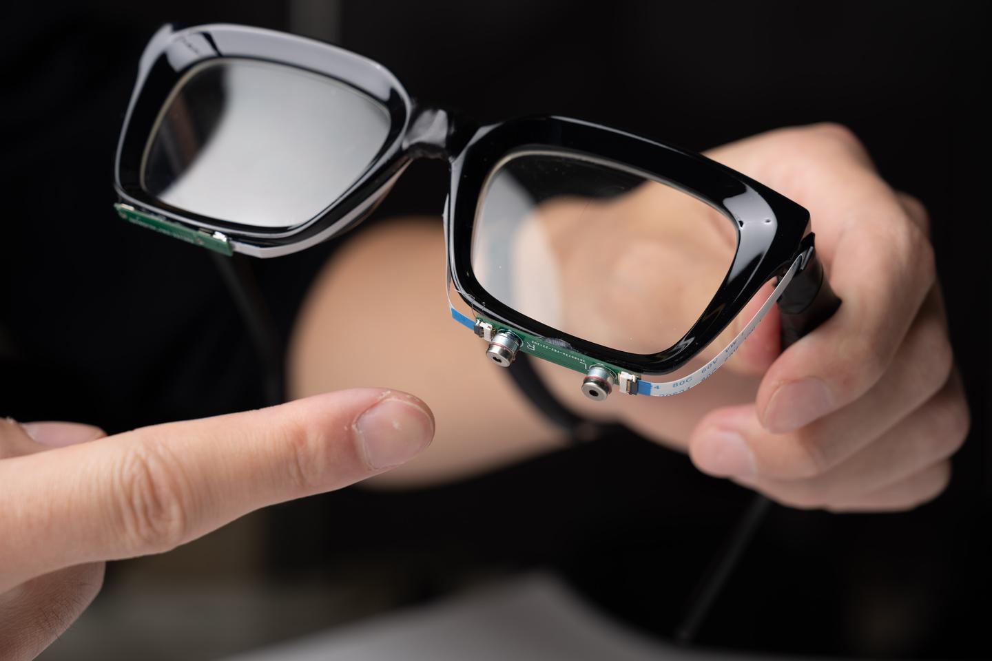 Because the EchoSpeech glasses don't utilize video files (which can be quite large), all of the data processing can be done on a paired smartphone