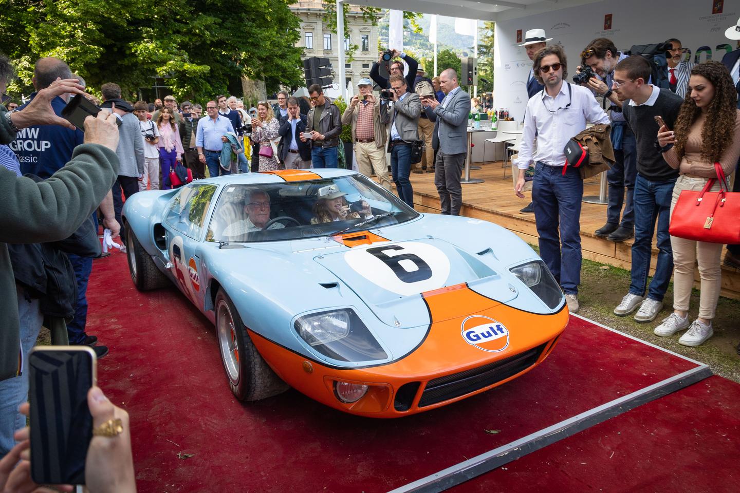 This Ford GT40 (chassis #1075) won Le Mans not once but TWICE. In 1968, driven by Pedro Rodríguez and Lucien Bianchi, it gave Ford its third consecutive win in the 24 Hours of Le Mans, then in 1969, driven by Jacky Ickx and Jackie Oliver, it finished first again, giving Ford four wins in a row. Only a handful of cars have won the race twice - a Bentley Speed Six (1929/30), a Ferrari 275 P (1963/64), a Porsche 956 (1984/85), a Porsche-powered TWR-WSC 95 (1996/97) and this car.