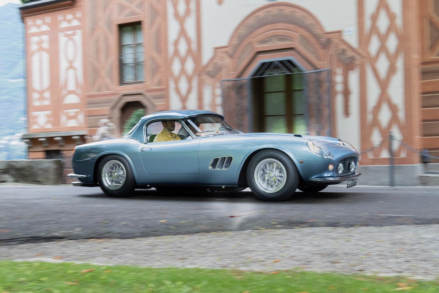 If you think this car is particularly pretty, you're not the only one. Apart from winning the public vote at Villa d'Este, prices for the car keep going up. Since that first California Spyder cracked the $10 million mark 15 years ago, there have been quite a few more. Indeed, since then there have been confirmed sales of $18.15 million, $18.05 million, $18,045 million, $17.99 million, 17.16 million, $16.83 million and $15.18 million, plus lots more between $15 and $10 million. Hence you'd expect that this car might be the most valuable in the Keybridge collection, but ... it isn't.