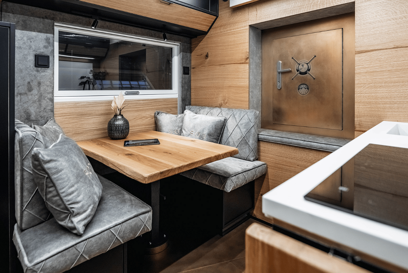 Stone Offroad Design gives the Peak 6x6 a vault-style pass-through door