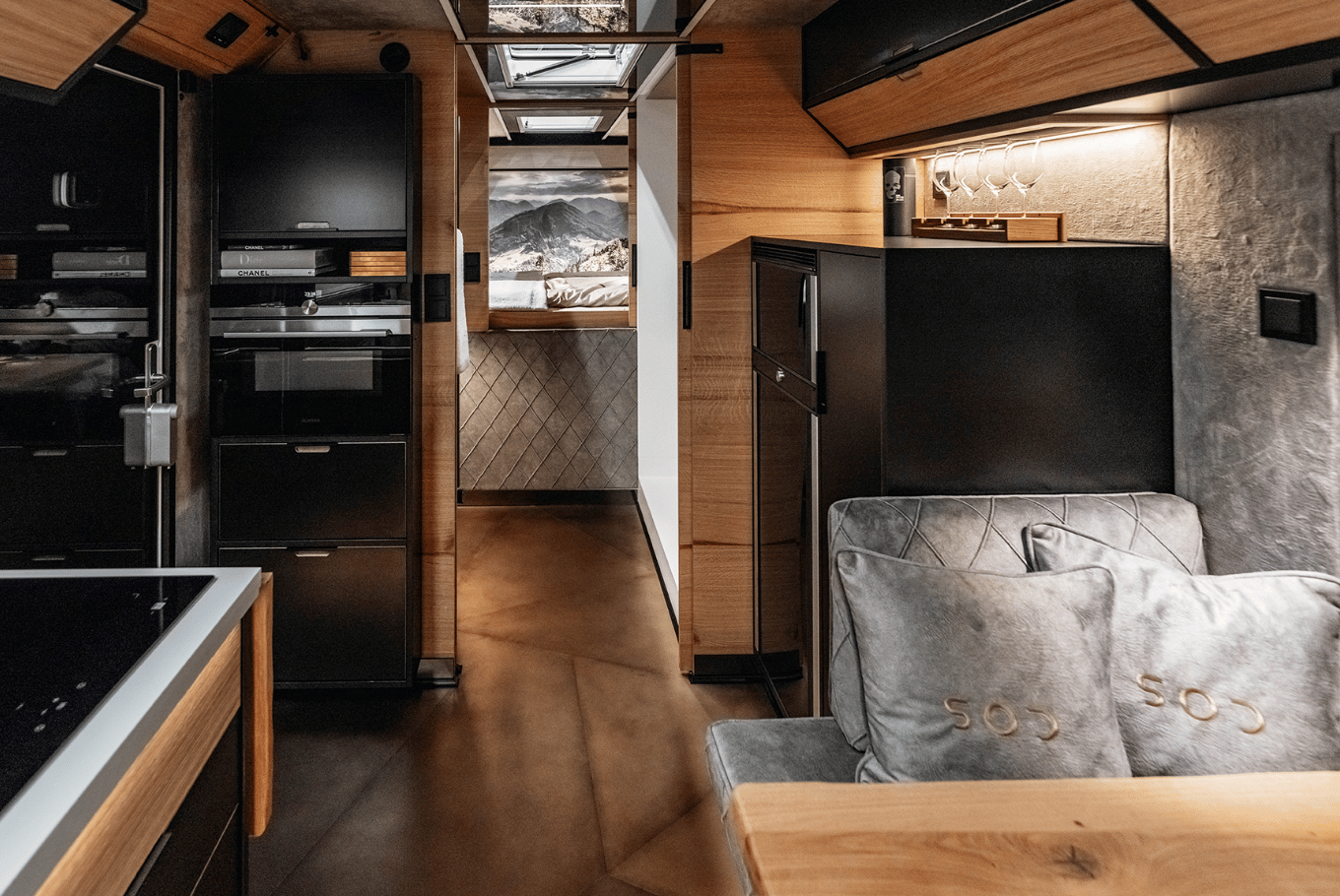 The Peak 6x6's floor plan is laid out more logically than in some RVs, keeping the kitchen and dining area side by side and the rear bedroom right next to the bathroom