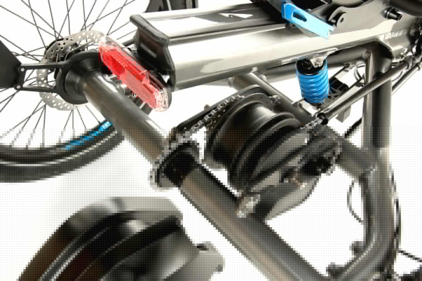 The Bafang or Shimano motor drives the rear wheels, with an in-house Freewheelin Twin technology helping to prevent wheel slip while cornering