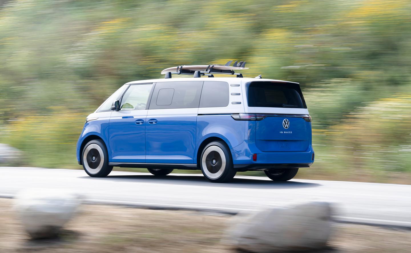 The longer wheelbase ID. Buzz adds a larger motor and battery to handle its extra size and passenger capacity