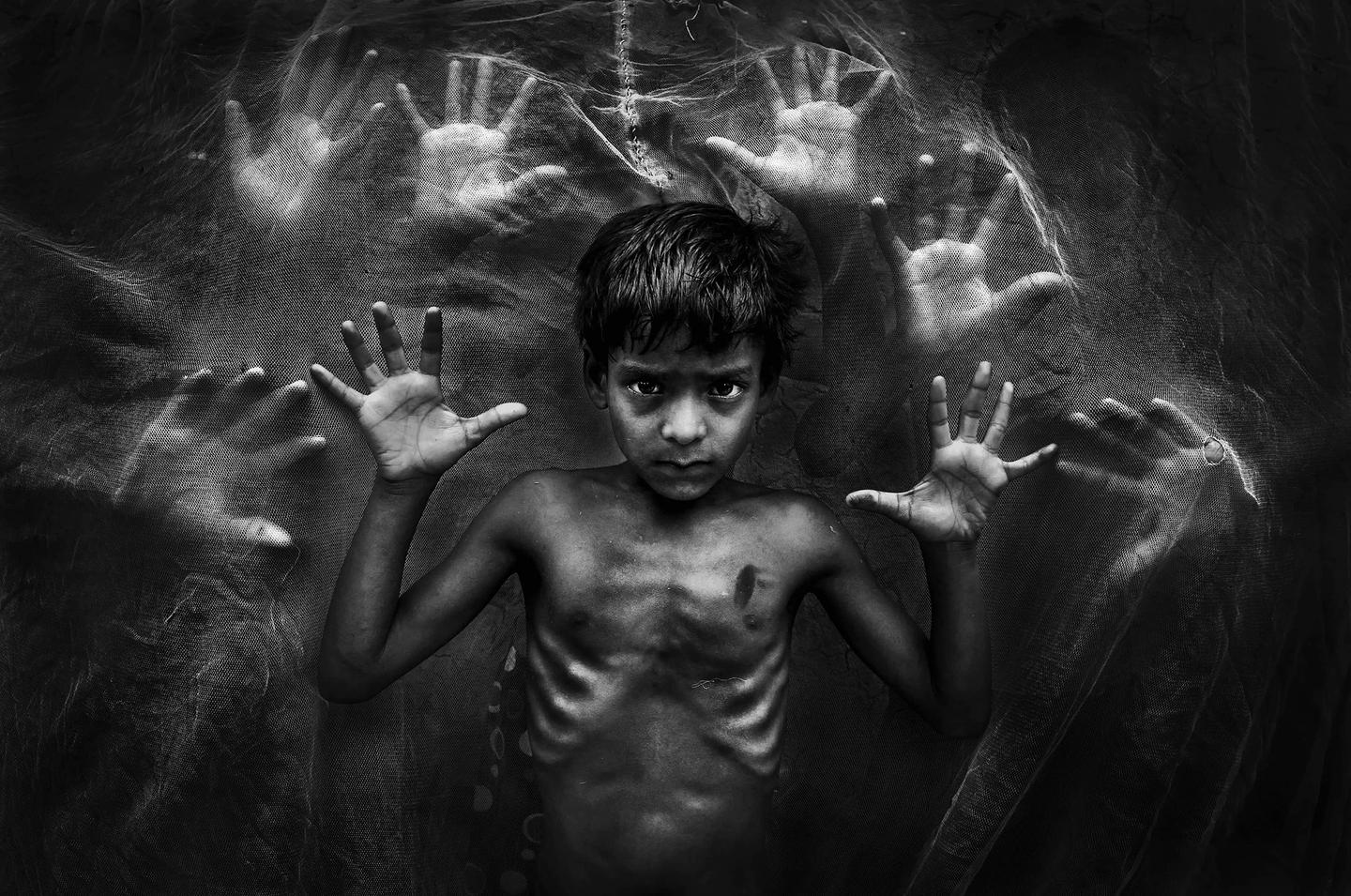 Portrait, second winner. Abhishek Basak, "Hands of Freedom"