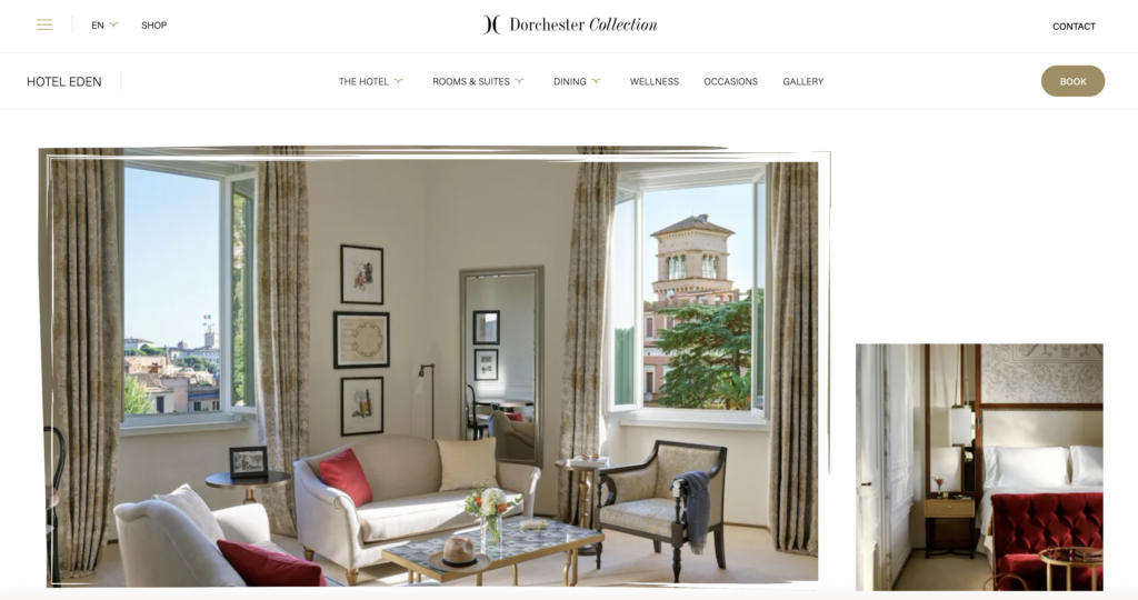 The Dorchester Collection's luxury web design