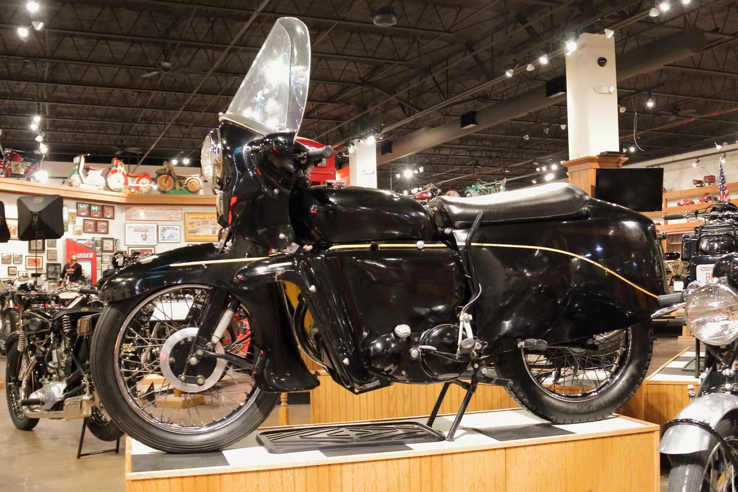This 1955 Vincent Black Prince has just 5,136 miles on the odometer from new. At that time, it was one of just 132 fully-enclosed versions of the Black Shadow produced. Despite being a low, original miles, museum quality specimen, it fetched just $110,000, well below the model record of $164,500, and many other Black Princes that have sold for more than $110,000 in recent times.
