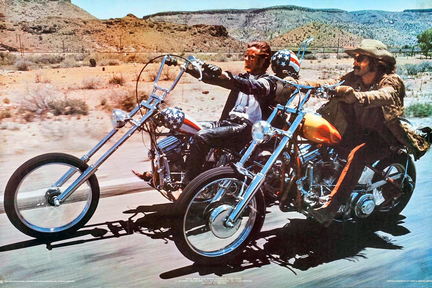 The two key characters in the 1969 movie "Easy Rider" were Wyatt (Peter Fonda) and Billy (Dennis Hopper), with the movie also produced by Fonda, and directed by Hopper.