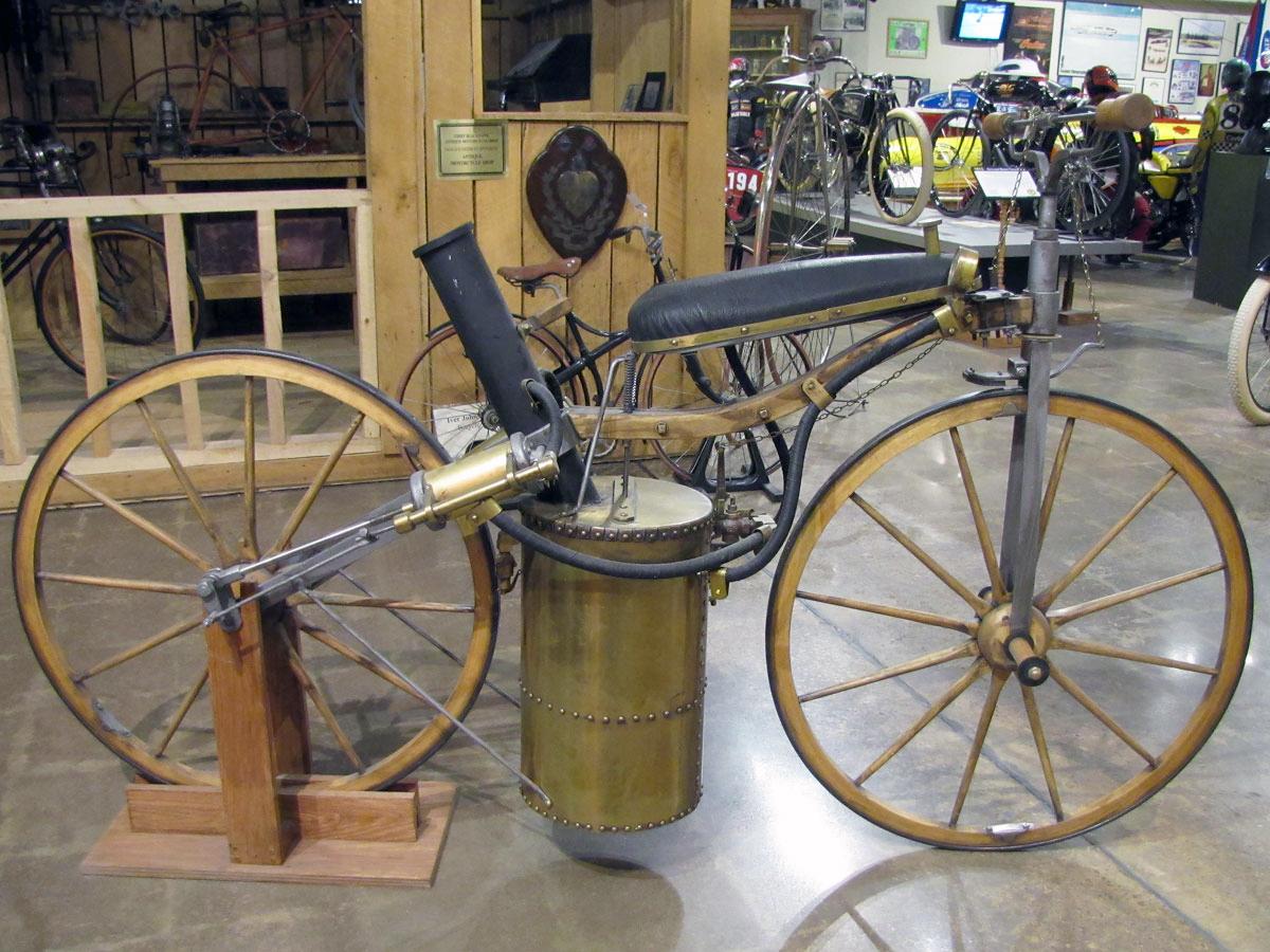 Two quite different steam-powered machines lay claim to being the world's first motorcycle - one from France and one from America. The American contender is the1867 Roper Steam Velocipede, and the original machine is now in the National Museum of American History at the Smithsonian. This bike is a very faithful replica of that original and was one of the best buys of the auction, offering the buyer insane value at just $11,000.