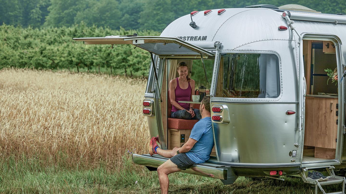 The tailgate creates an airy indoor/outdoor living space and easy through-loading