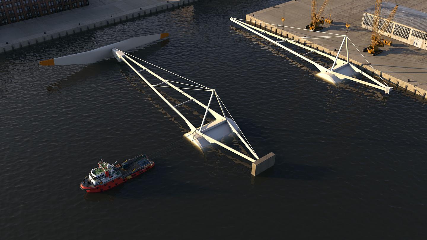 Touchwind says the devices should be relatively straightforward to manufacture and deploy from harbors