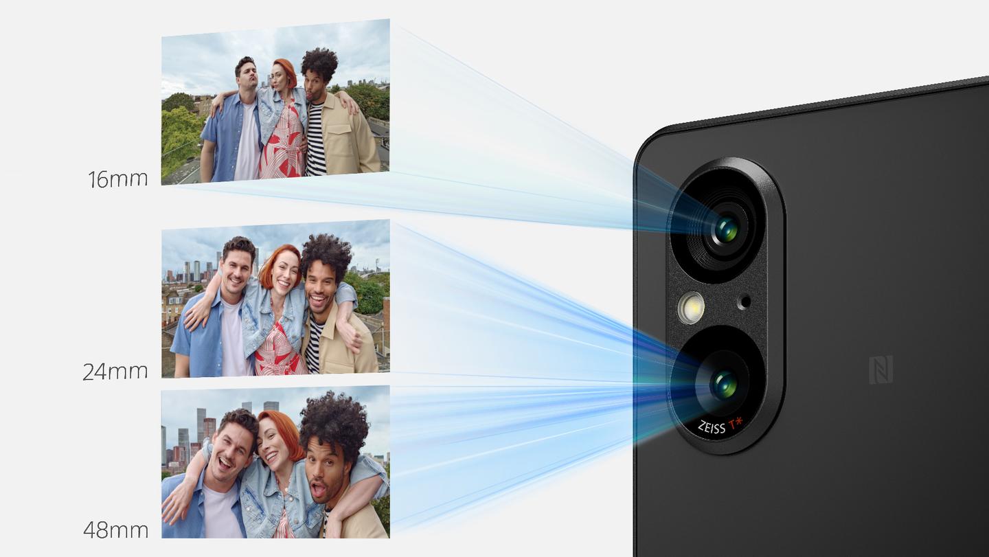 A larger Exmor T sensor allows the main rear camera module to offer two focal lengths