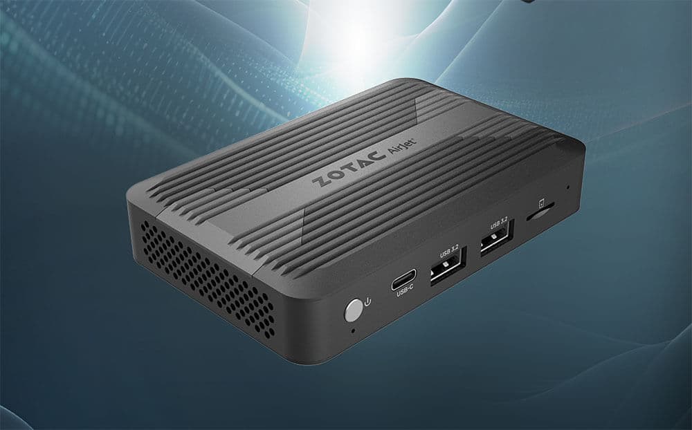 The Zbox PI430AJ is about the size of a pack of cards, yet packs in an Intel Core-i3 processor, 8 GB of RAM, a M.2 SSD storage slot, and wired/wireless connectivity