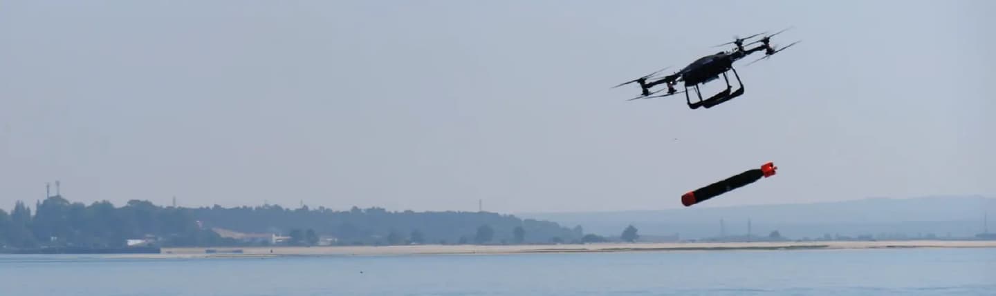 The T-600 launching its torpedo payload