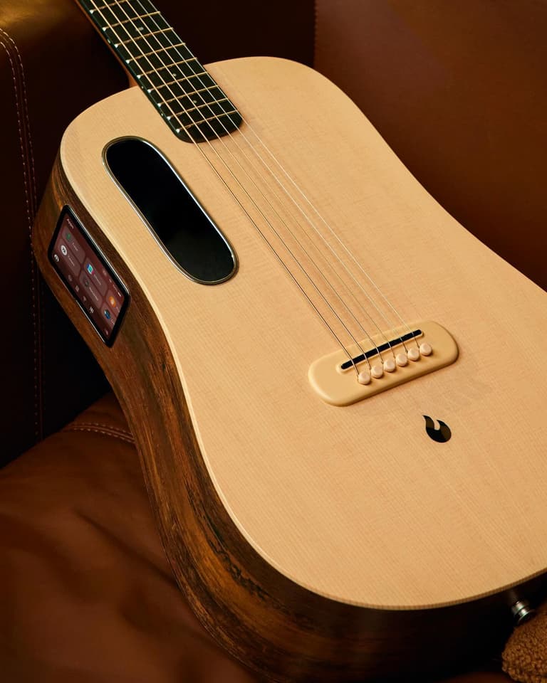 The Lava Me 4 Spruce features a spruce top and laminate back/sides