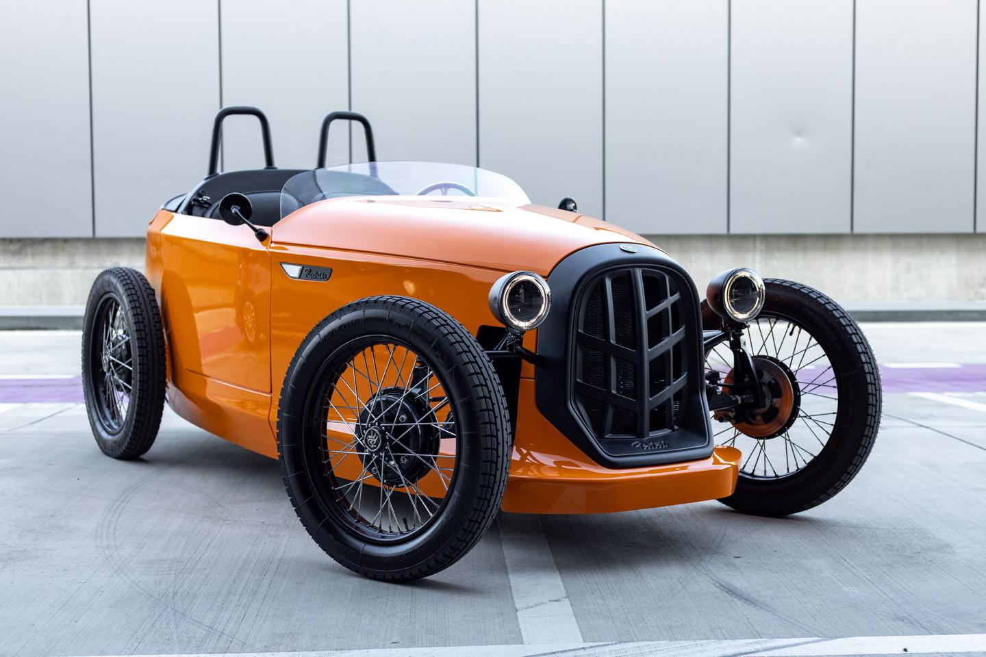 The Patak Rodster electric microcar can be had with a 20-kWh battery for up to 250 km of per-charge range