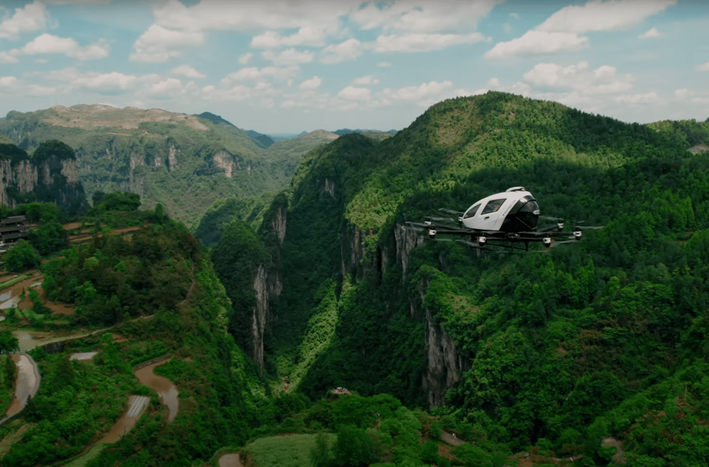 eHang has already flown some 10,000 passenger-carrying "demonstration flights"