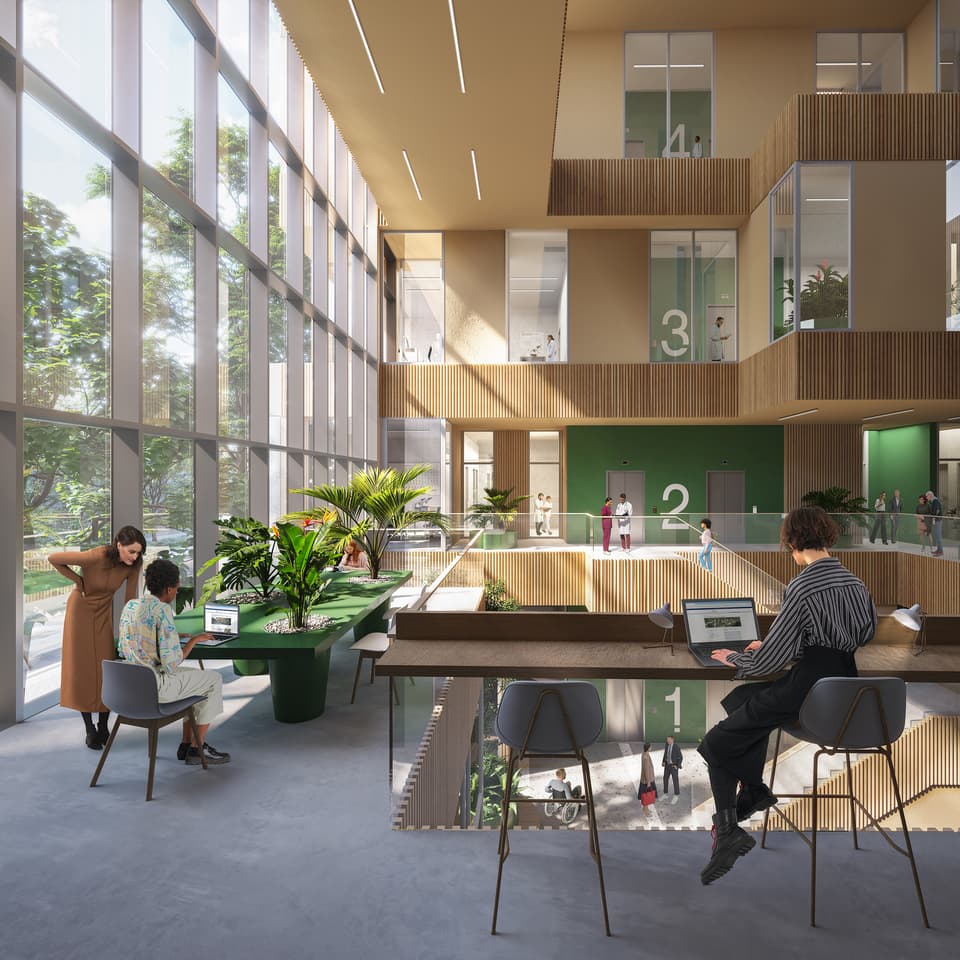 SAMIH's interior design will incorporate lots of unfinished wood and greenery