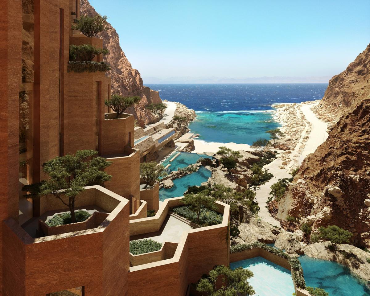 Siranna will be located on the Gulf of Aqaba coastline in northwest Saudi Arabia and will only be accessible by watercraft