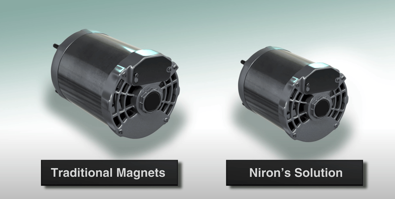 Niron believes its iron nitride Clean Earth Motors will offer smaller packaging than traditional permanent magnet motors