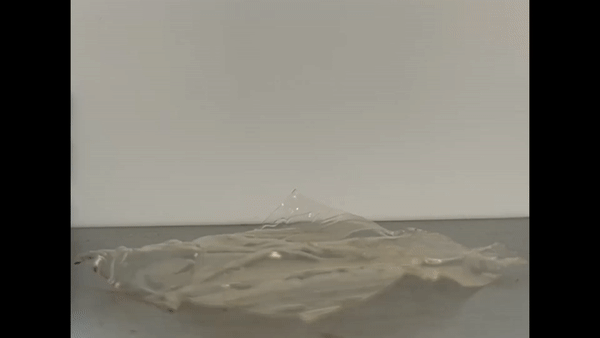 When heated, VPR plastic returns to its original shape – in this case, an origami crane
