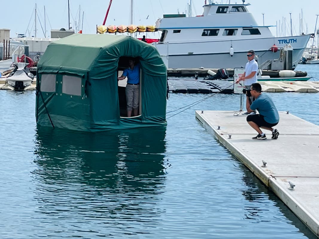Floating the Life Cube LC-8 off the dock