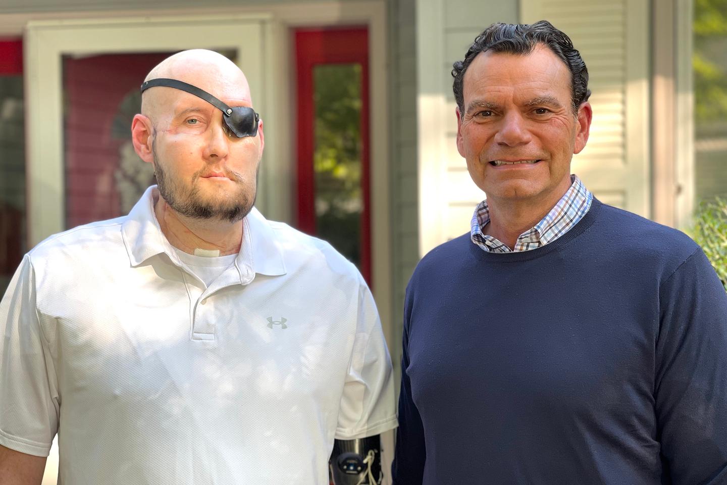 Aaron James (left) and Dr Eduardo Rodriguez