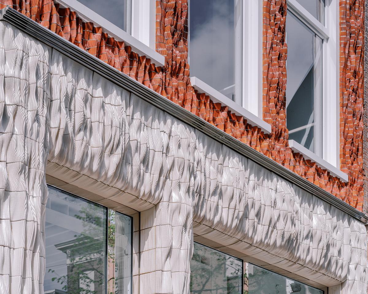 Ceramic House's intricate facade is inspired by textiles