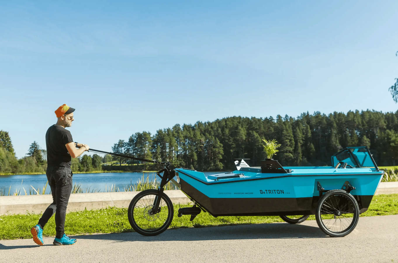 BeTriton adds a trailer option alongside the new 3.0 version of its original etrike micro-camper boat