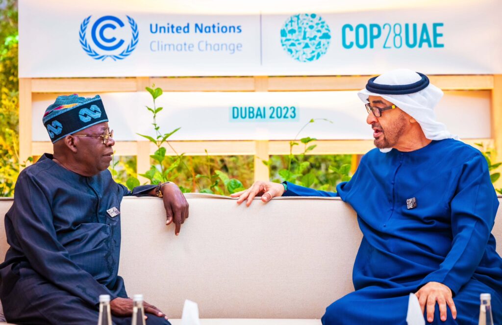 President Tinubu meets with UAE President at COP28