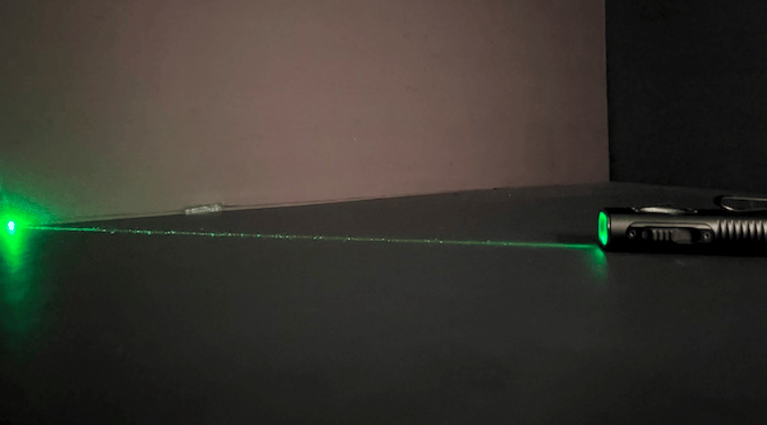 A green laser can serve as a work presentation pointer or an signal device in the wild