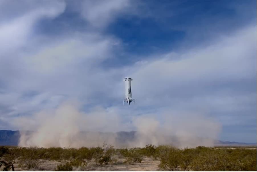 New Shepard touching down
